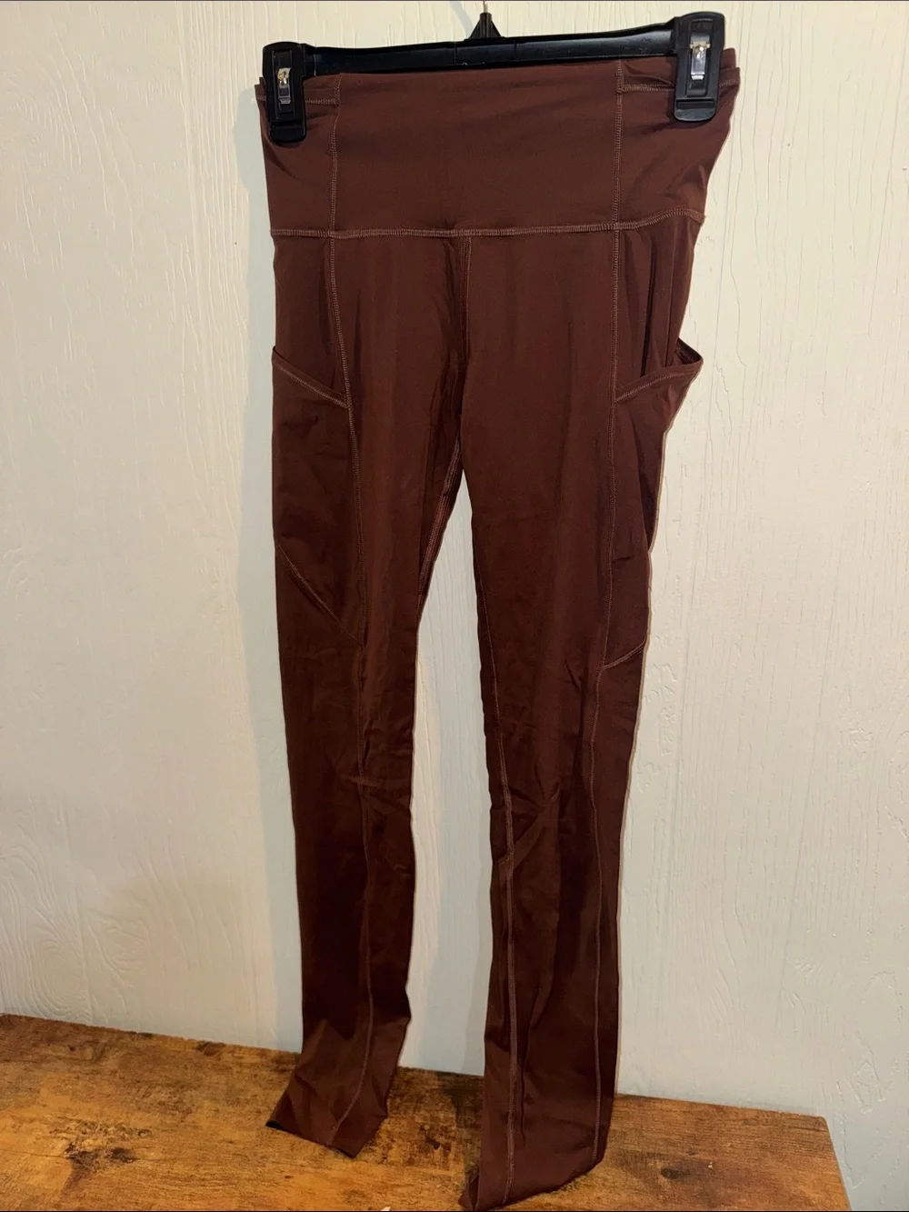 lululemon athletica Chocolate Brown High-Rise Leggings with Side Pockets